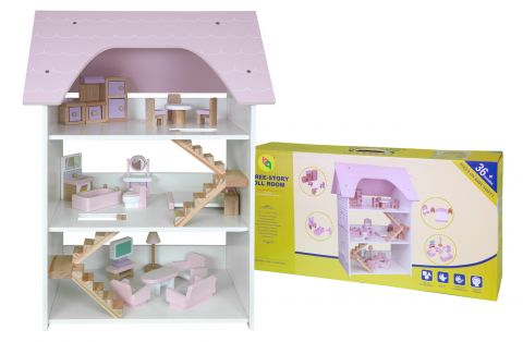 Кукольный домик Babygarden FRIENDLY HOUSE с мебелью