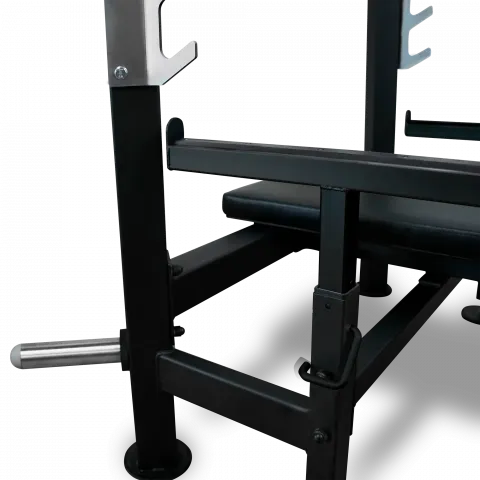 Скамья для жима лёжа со страховочными упорами BRONZE GYM PARTNER ML-902