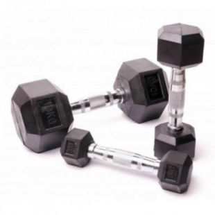 Гантельный ряд гексагональный FITNESSPORT от 2.5 до 25кг (10 пар) 