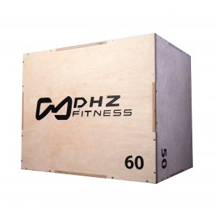 Универсальный PLYO BOX разборный с разметкой шкалы наклона, фанера, DHZ, 3 в 1, 50-60-75см