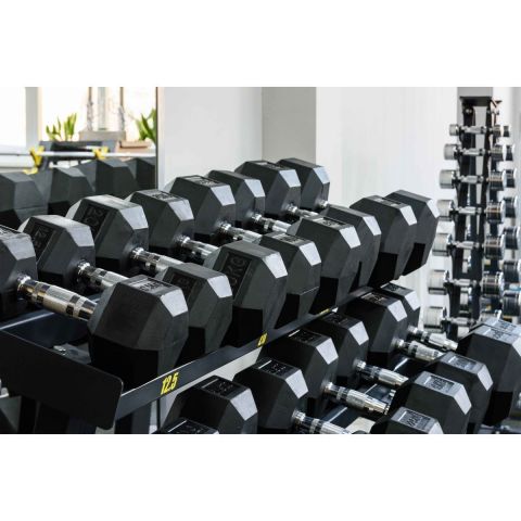 Гантель гексагональная обрезиненная PROFI-FIT 2 кг