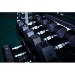 Гантель гексагональная обрезиненная PROFI-FIT 9 кг