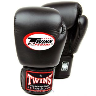 Перчатки боксерские Twins BGVL-3 для муай-тай (черные) 12 oz