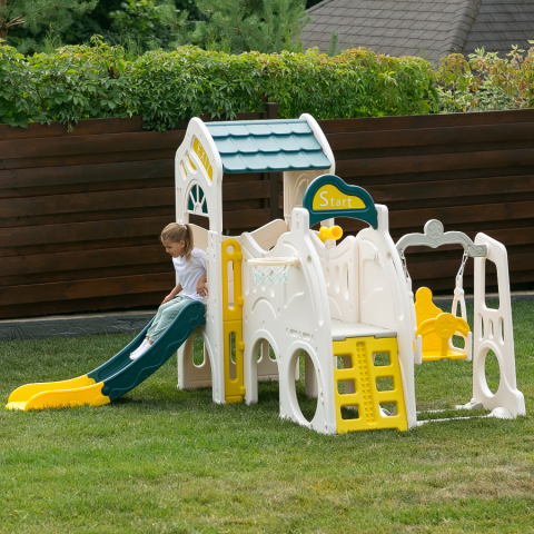 Игровой комплекс с горкой UNIX Kids Playhouse