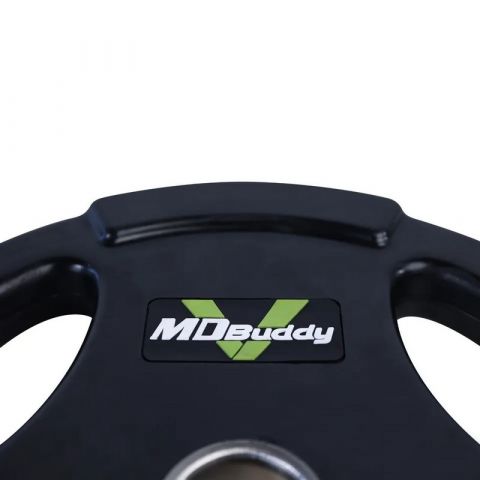 Диск обрезиненный тренировочный с тройным хватом MD Buddy MD1018 20кг